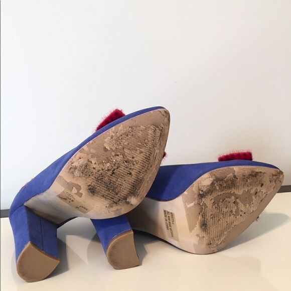 C. Label 6 Kristy blue and red polka dot pump - Picture 5 of 8